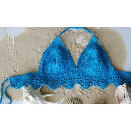Handmade Crochet Bra, Knit Top Beachwear