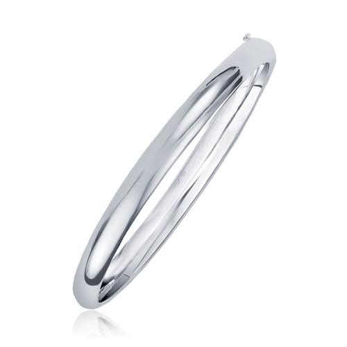 Classic Bangle in 14k White Gold (5.0mm), size 8''