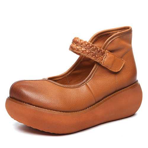 SOCOFY Soft Flat Leather Loafers